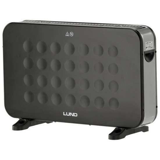Конвектор с вентилатор LUND, 2000 W, черен